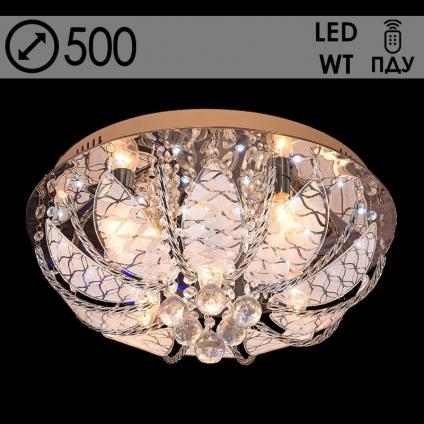 Люстра 55576/500 CR хром 5х40W E14 LED-WT ПДУ d500 h250, 24